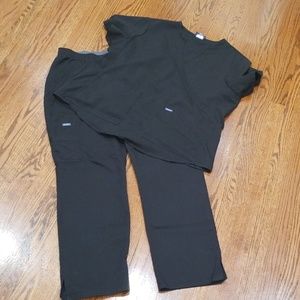 Women's Black Scrub Set